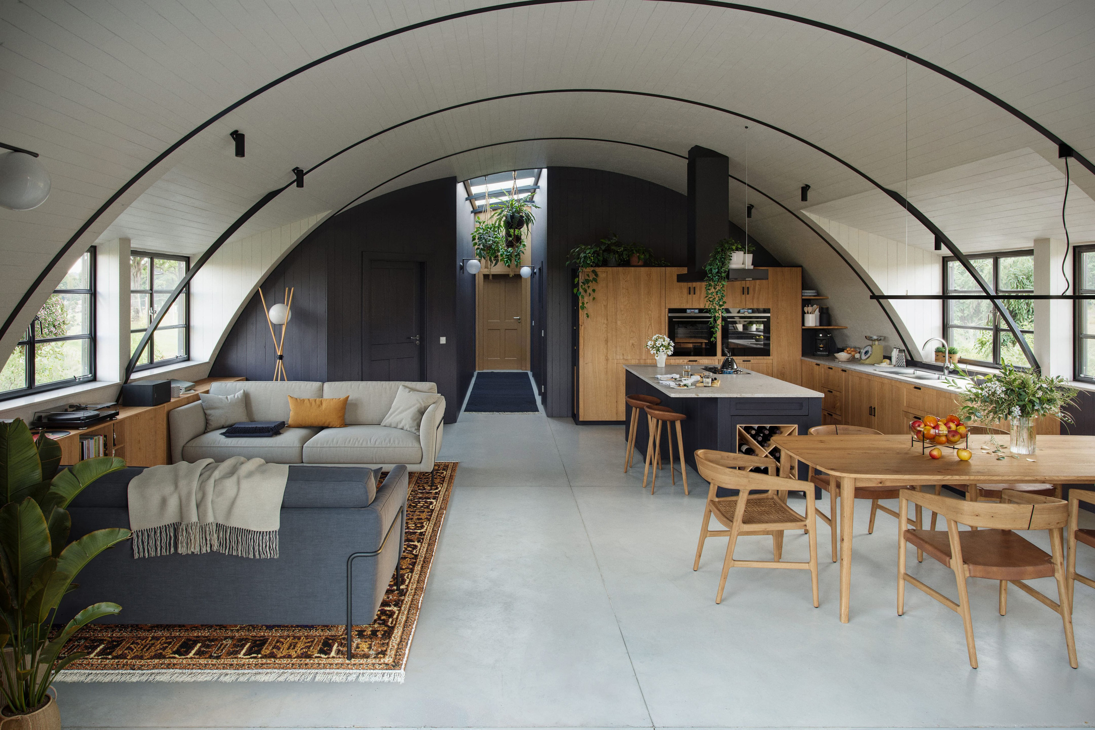 Nissen hut conversion - interiors