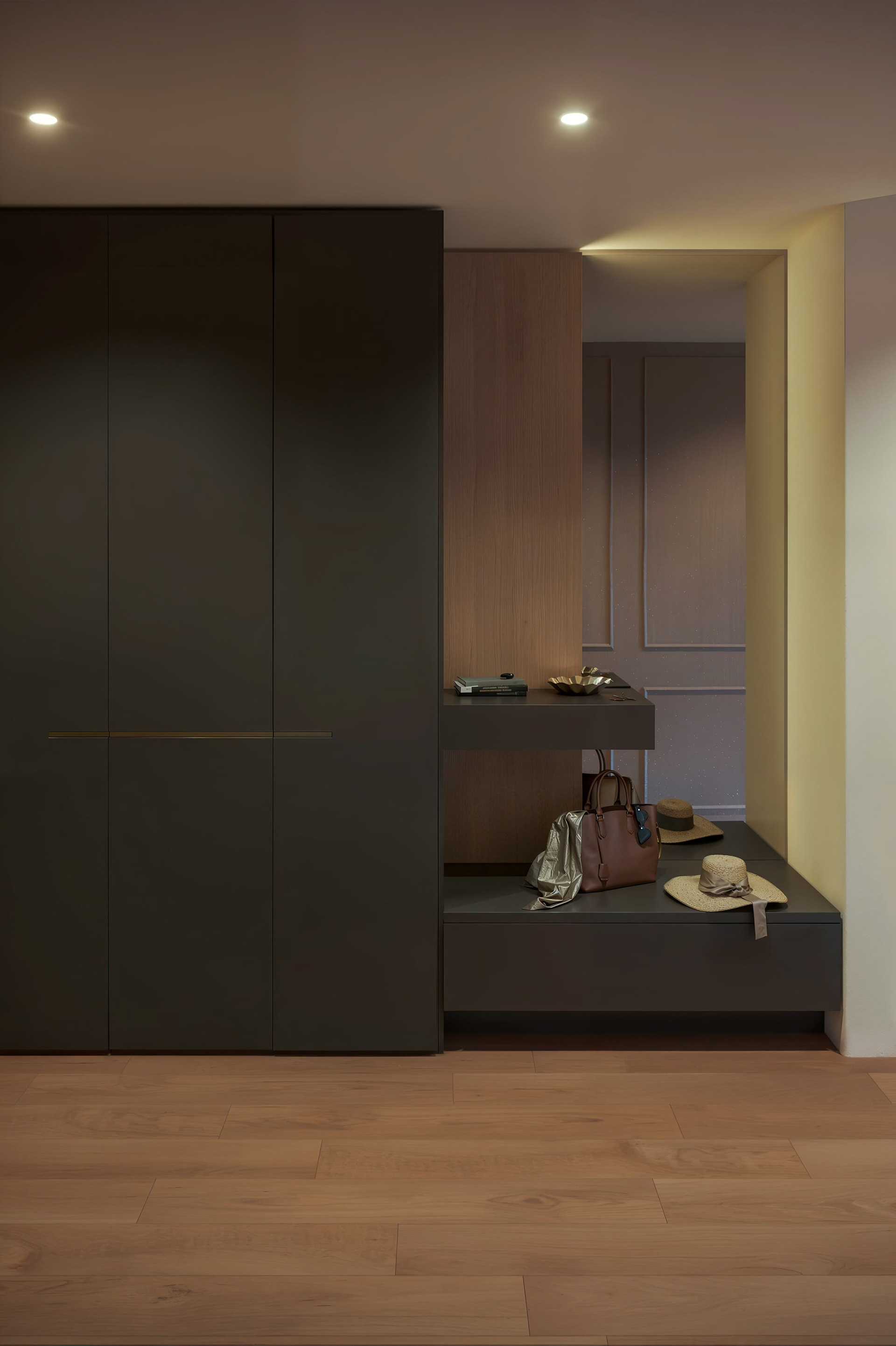 Penthouse in Lugano - Bedroom and Entrance hall