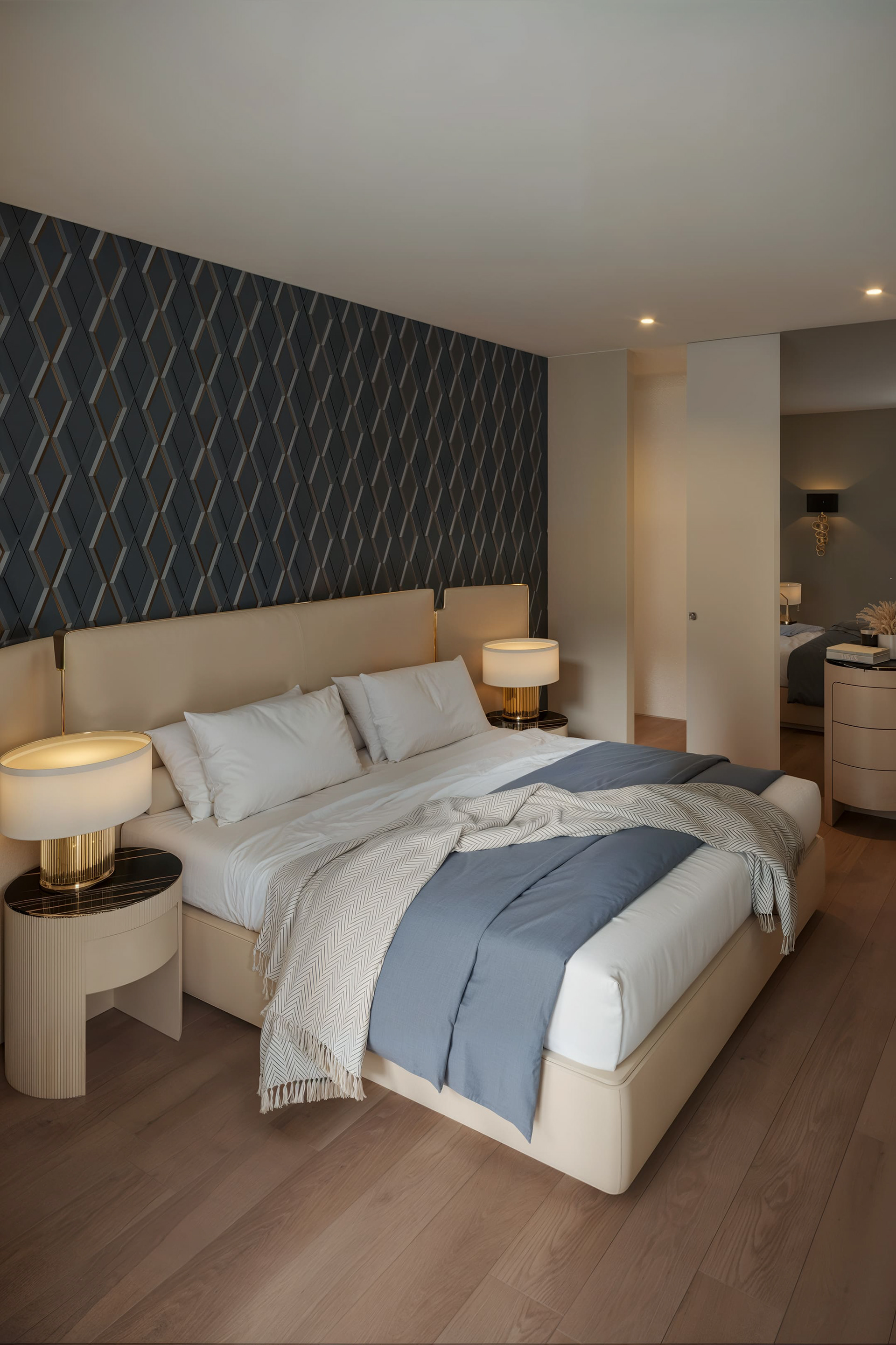 Penthouse in Lugano - Bedroom and Entrance hall