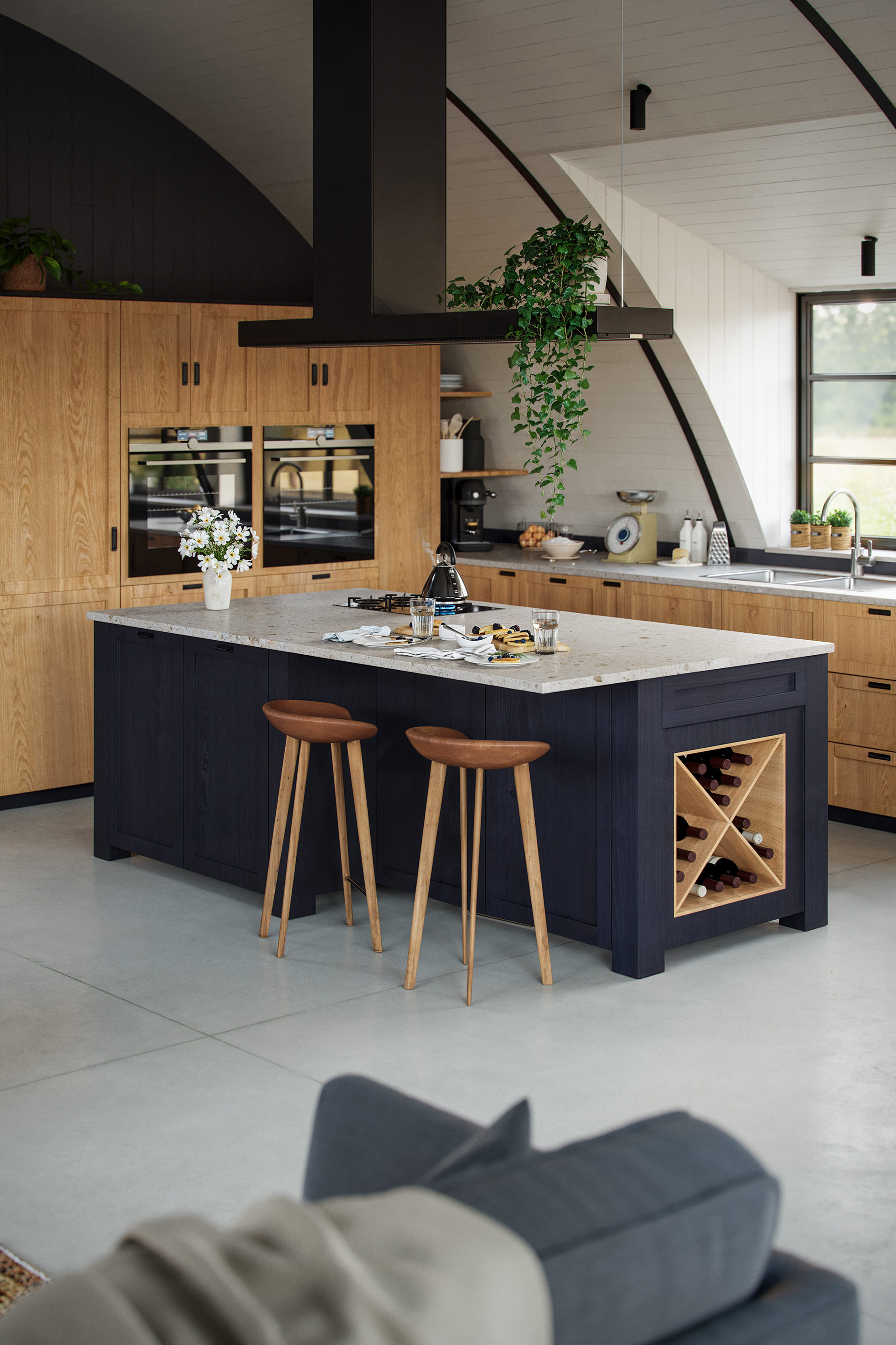 Nissen hut conversion - interiors