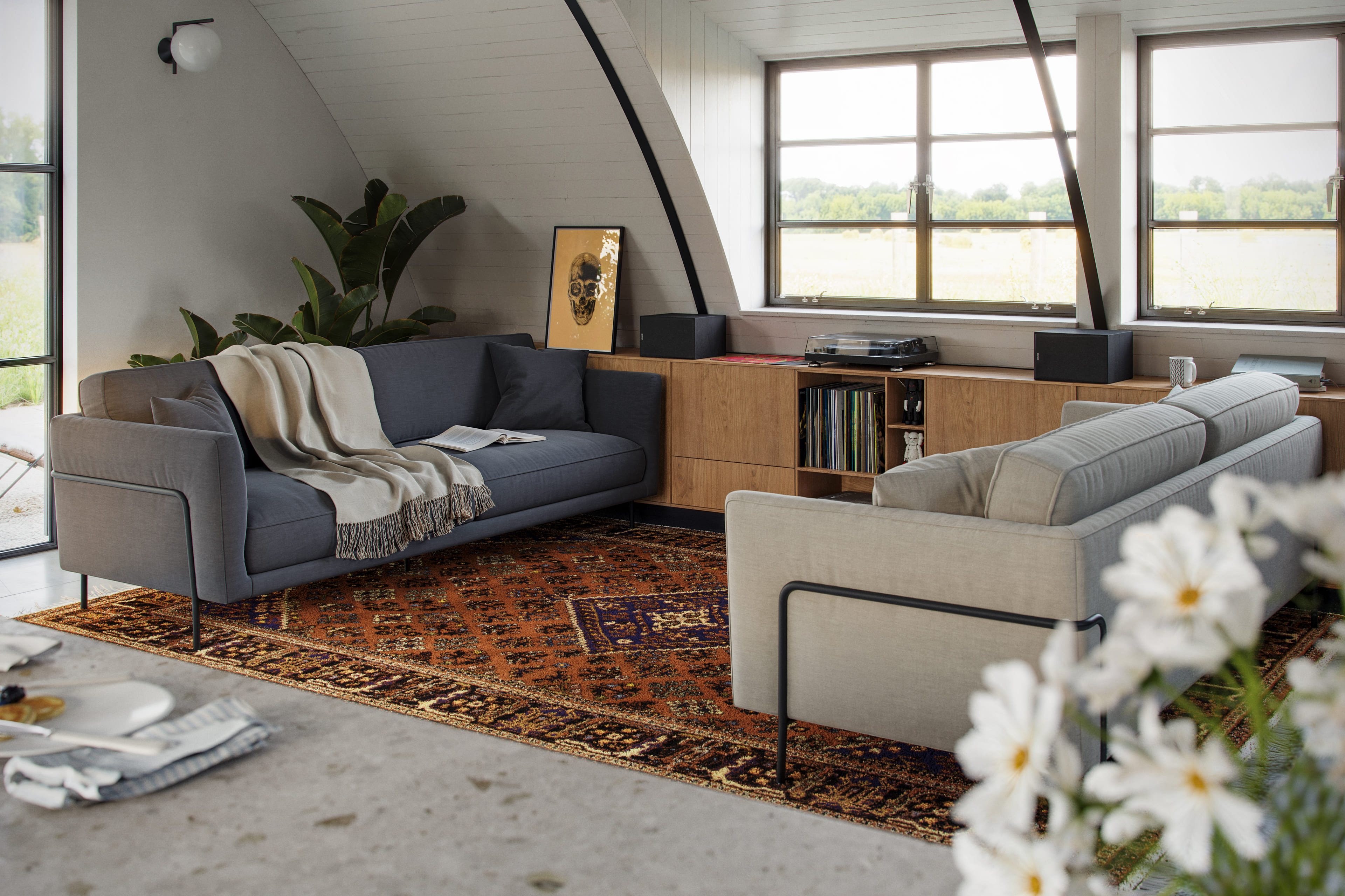 Nissen hut conversion - interiors