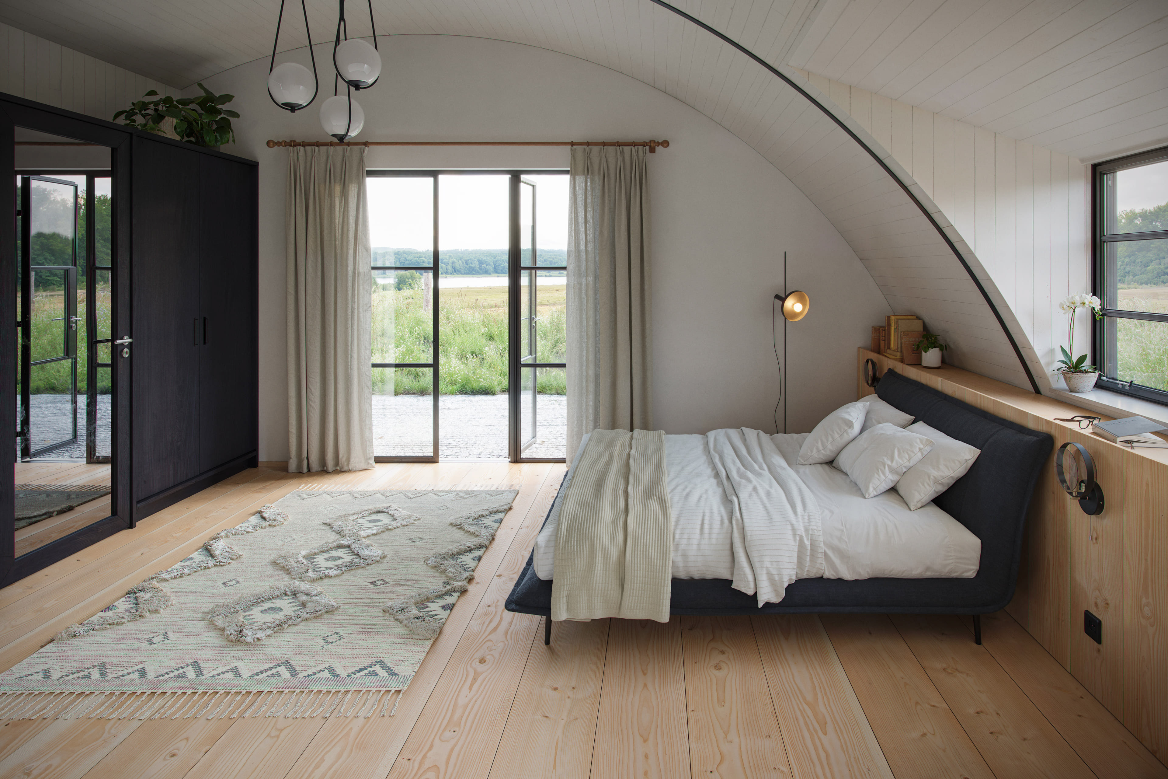 Nissen hut conversion - Bedroom and En-suite